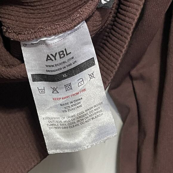 AYBL Seamless Hoodie XL Brown Cropped Athleisure Activewear Casual NWOT - Picture 7 of 8